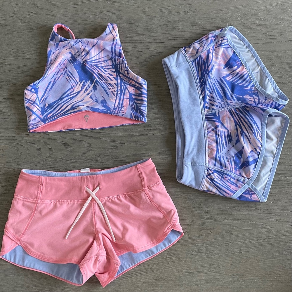 Ivivva Running Bra and Shorts set